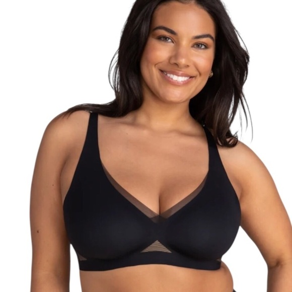 Honeylove Crossover Wireless Bra Black Size 1X - Picture 1 of 14